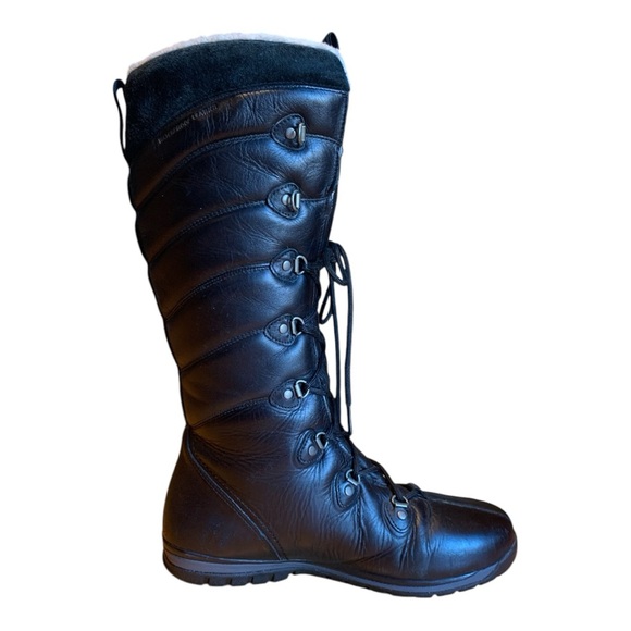 Women’s Helly Hansen Genuine Leather Waterproof Winter Boots Black Size 7 - Picture 1 of 16